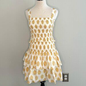 J. Crew - MATCHING SET - Smocked Organic Cotton Mini Skirt and Top - XXS